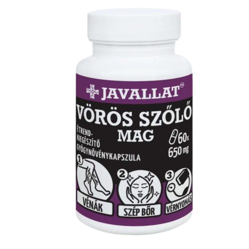 JAVALLAT Vörös Szőlő mag és héj kapszula 60 db 