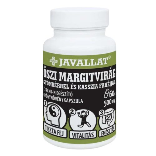 JAVALLAT Őszi margitvirág gyömbérrel és kasszia fahéjjal kapszula - 60db 
